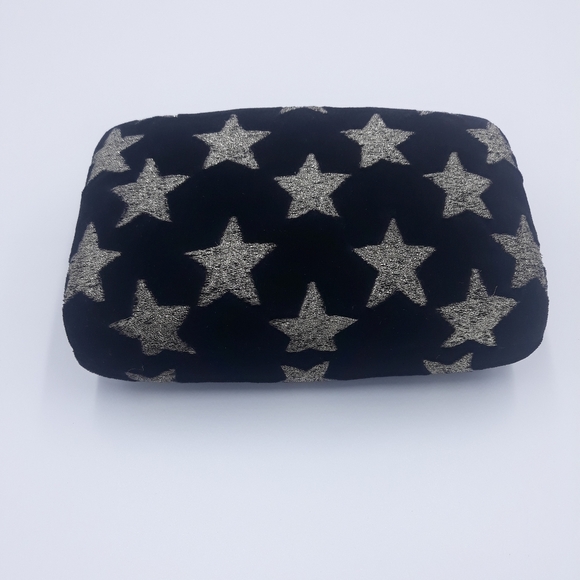 Anthropologie Kayu Black Velvet Star Clutch - Picture 7 of 8